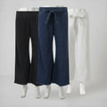Women’s Wide Leg Drawstring Denim Pants - Set of 3 Pieces