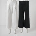Women’s Wide Leg Drawstring Denim Pants - Set of 2 Pieces