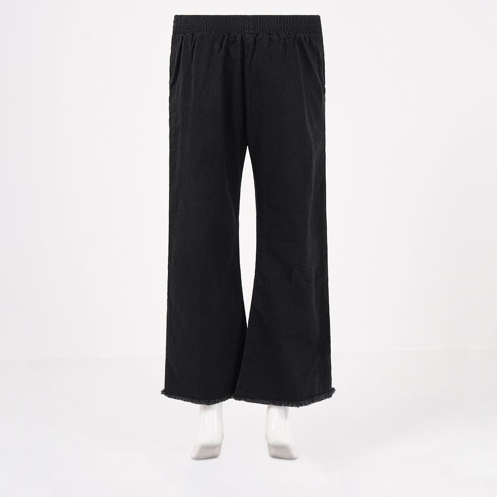 Stylish Women’s Soft Denim Plazzo Pants - Black