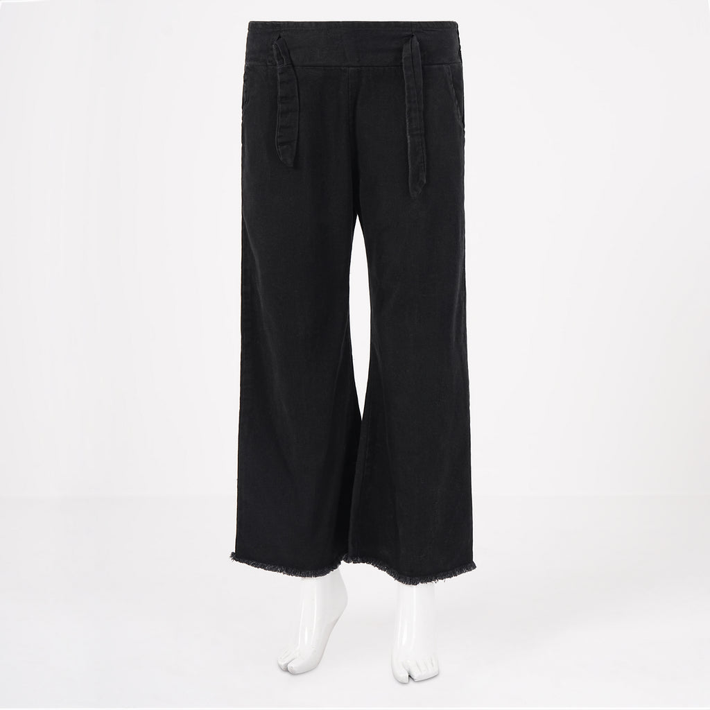 Stylish Women’s Soft Denim Plazzo Pants - Black
