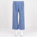 Stylish Women’s Soft Denim Plazzo Pants - Sky Blue