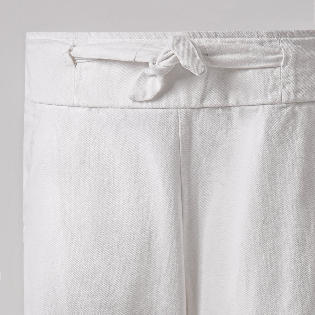 Stylish Women’s Soft Denim Plazzo Pants - White