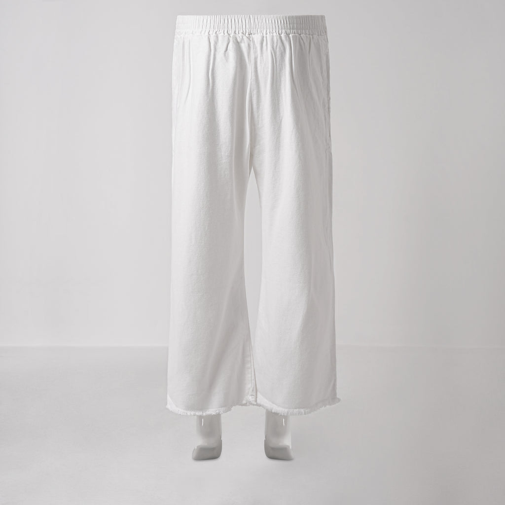 Stylish Women’s Soft Denim Plazzo Pants - White