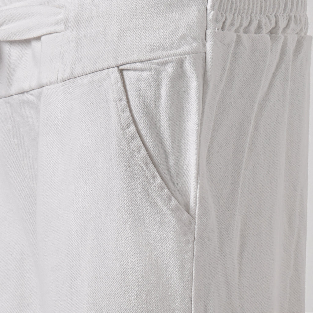 Stylish Women’s Soft Denim Plazzo Pants - White