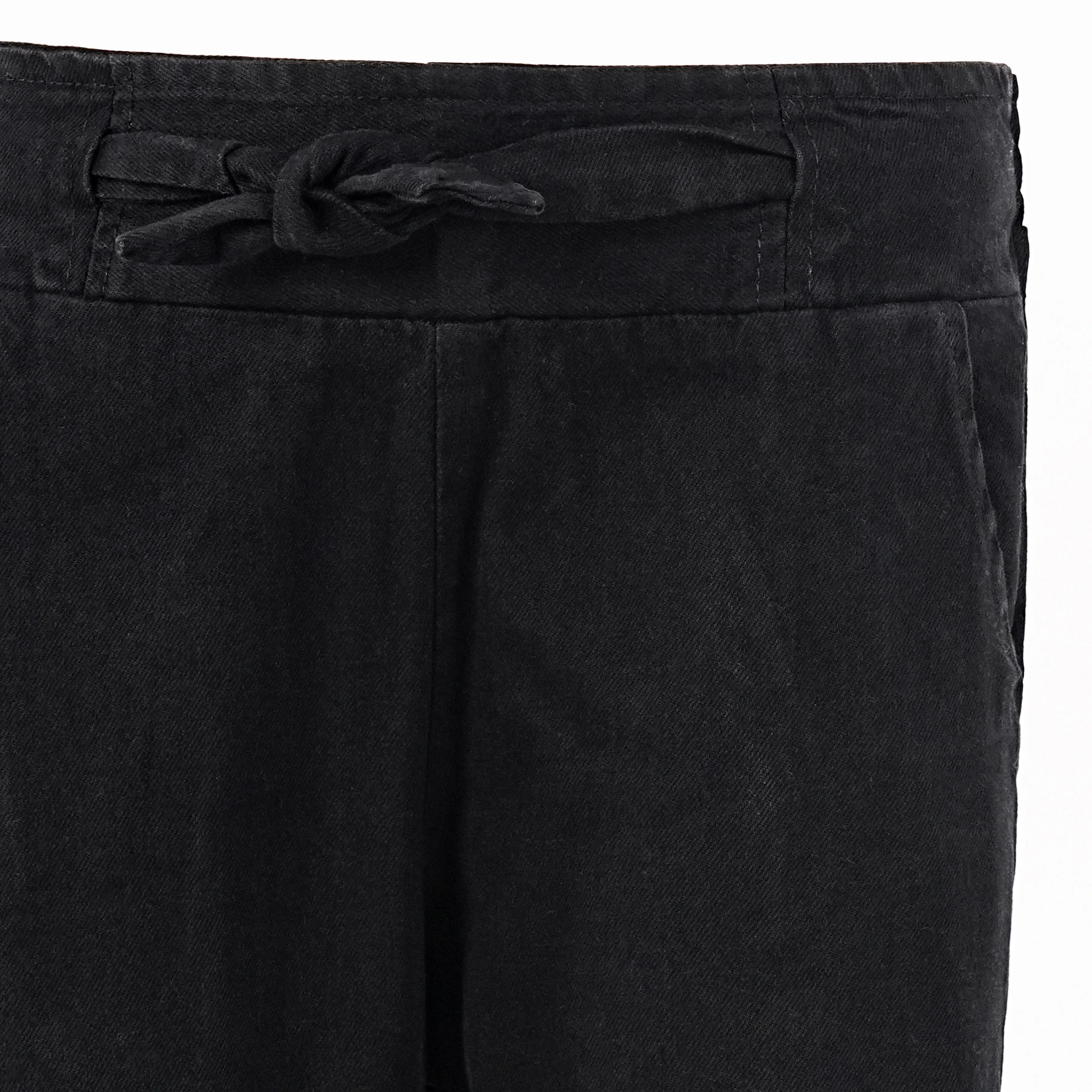 Women’s Wide Leg Drawstring Denim Pants - Set of 3 Piece
